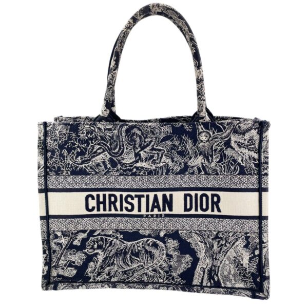 23045938 02 Christian Dior Book Tote Bag Toile de Jouy