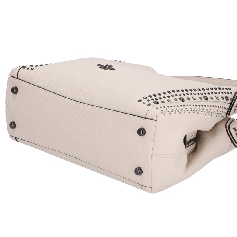 Coach Leather Tote White - Image 3