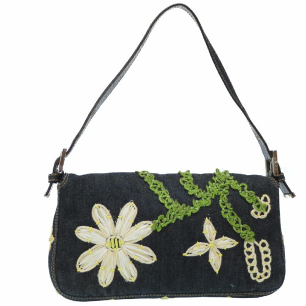 2e0176ge5 2 Fendi Denim Mamma Bucket Floral Shoulder Bag Flower