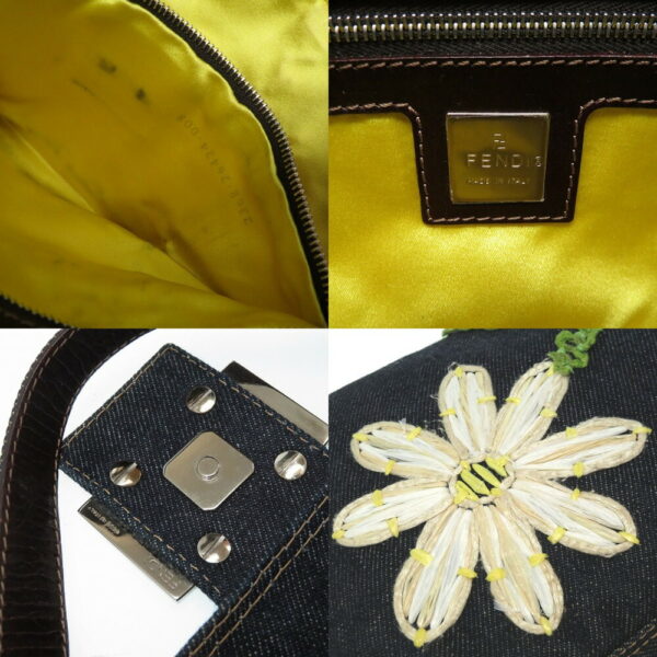 2e0176ge5 9 Fendi Denim Mamma Bucket Floral Shoulder Bag Flower