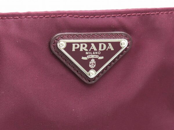 31801566 7 Prada Tote Bag Nylon Leather Bordeaux