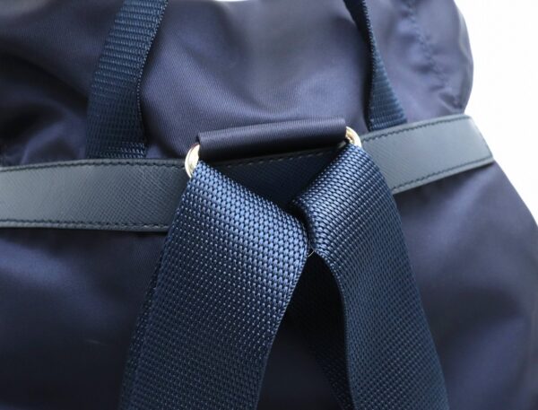 31832032 6 Prada Backpack Nylon Leather Navy Blue