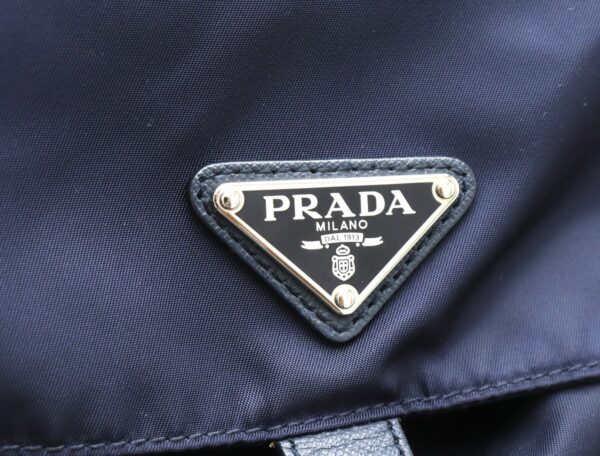 31832032 8 Prada Backpack Nylon Leather Navy Blue