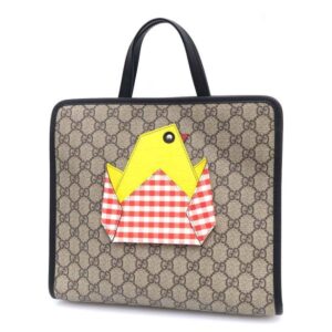 32019202 1 Gucci Carry Case GG Supreme Bird Pattern Trunk Suitcase