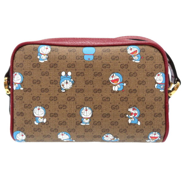 3d0035izi6 2 Gucci x Doraemon Mini GG Supreme Shoulder Bag Beige Red