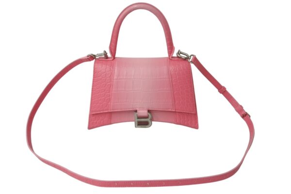 4c067607 d1 Balenciaga Hourglass 2WAY Handbag Pink