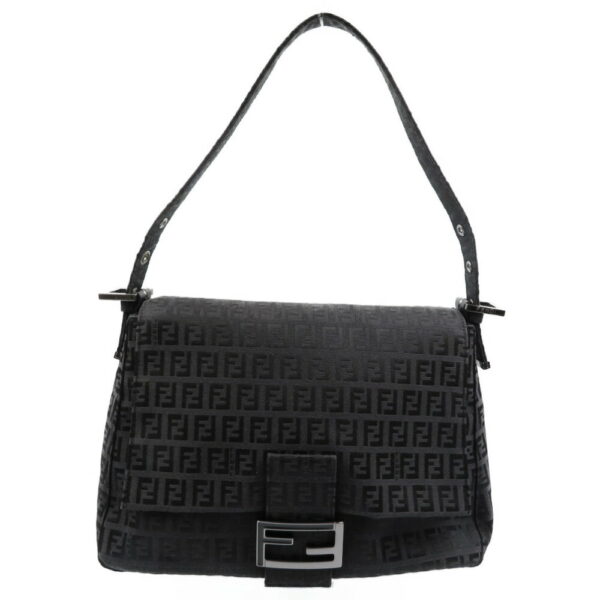 4h0102al5 d3 Fendi Mamma Bucket Handbag Zucca Black