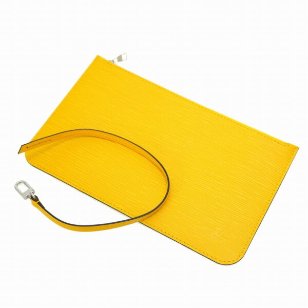 4j0022e5 3 Louis Vuitton Epi Neverfull MMGM Pouch Yellow