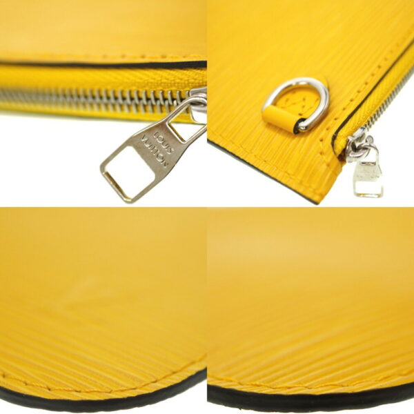 4j0022e5 5 Louis Vuitton Epi Neverfull MMGM Pouch Yellow