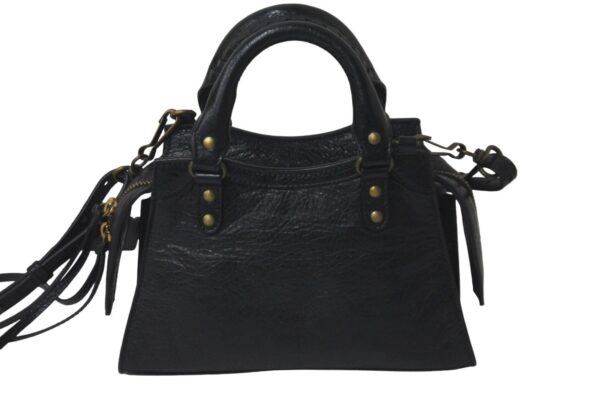 61014 d3 Balenciaga Neo Classic Mini 2WAY Handbag Black