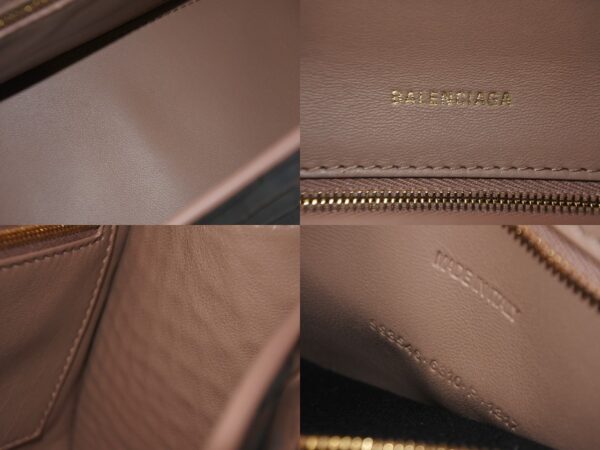 62478 d7 Balenciaga Hourglass Small 2WAY Handbag Pink Beige