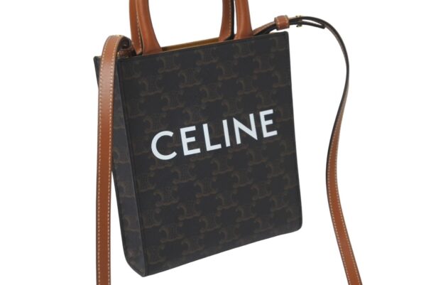 64414 d4 Celine Mini Vertical Shoulder Bag Triomphe Brown