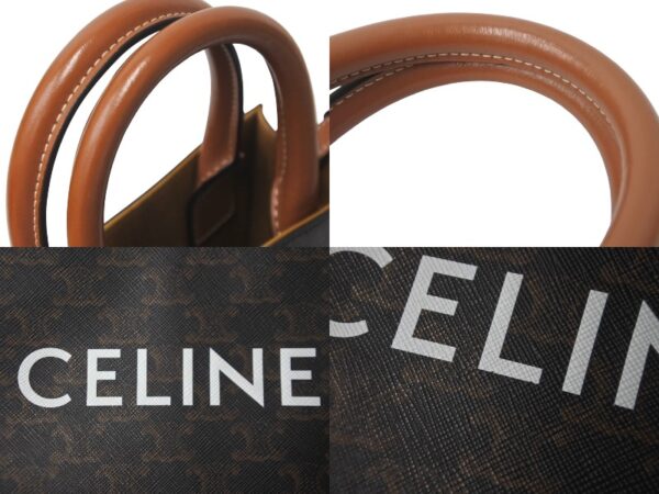 64414 d6 Celine Mini Vertical Shoulder Bag Triomphe Brown