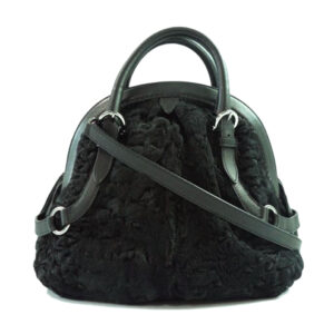 Salvatore Ferragamo Fur 2-Way Bag Black