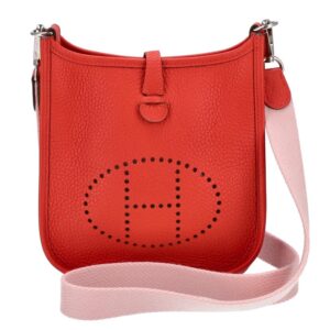 Hermes Evelyn Amazon 16 Shoulder Bag Rouge Pivoine Pink Sakura