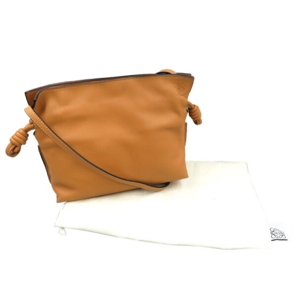 6b0166pes5 d1 Loewe Flamenco Clutch Mini Calf Shoulder Bag Brown