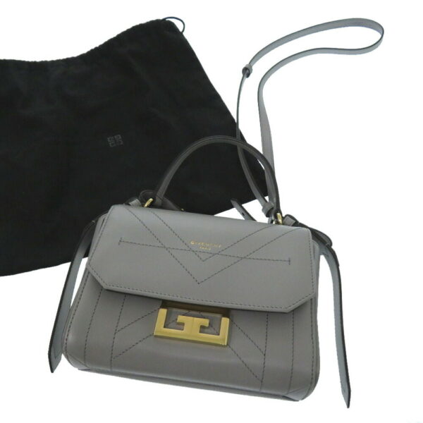 6g1974gas5 11 Givenchy Eden Small Handbag Leather Gray