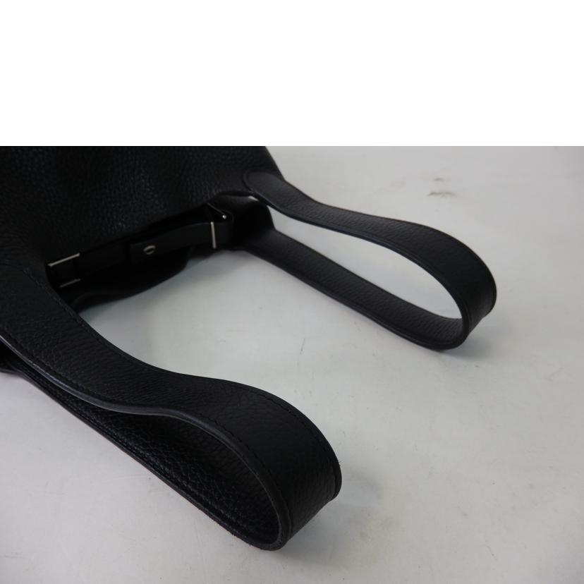Hermes Picotan Lock MM Tote Bag Taurillon Clemence Black - Image 5