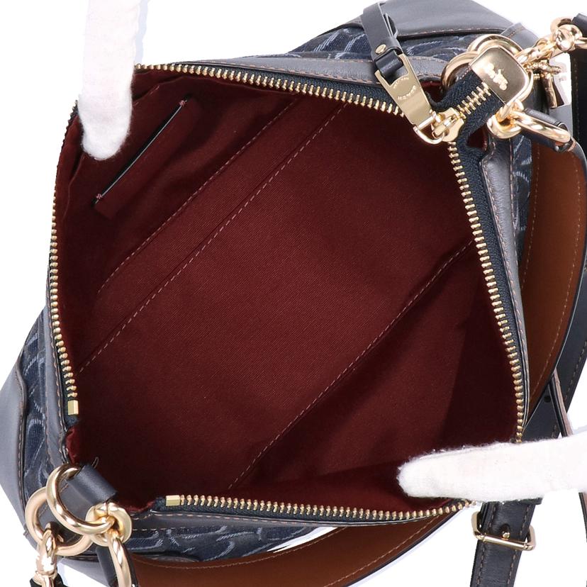 Coach Signature Denim 2way Bag - Image 5