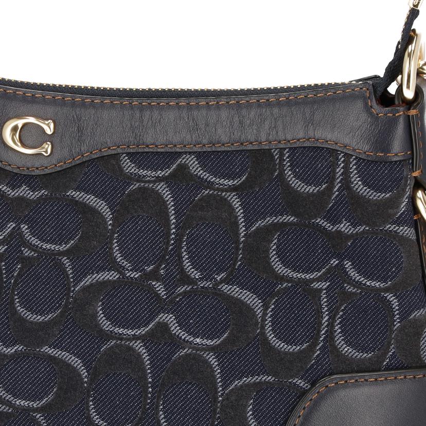 Coach Signature Denim 2way Bag - Image 8