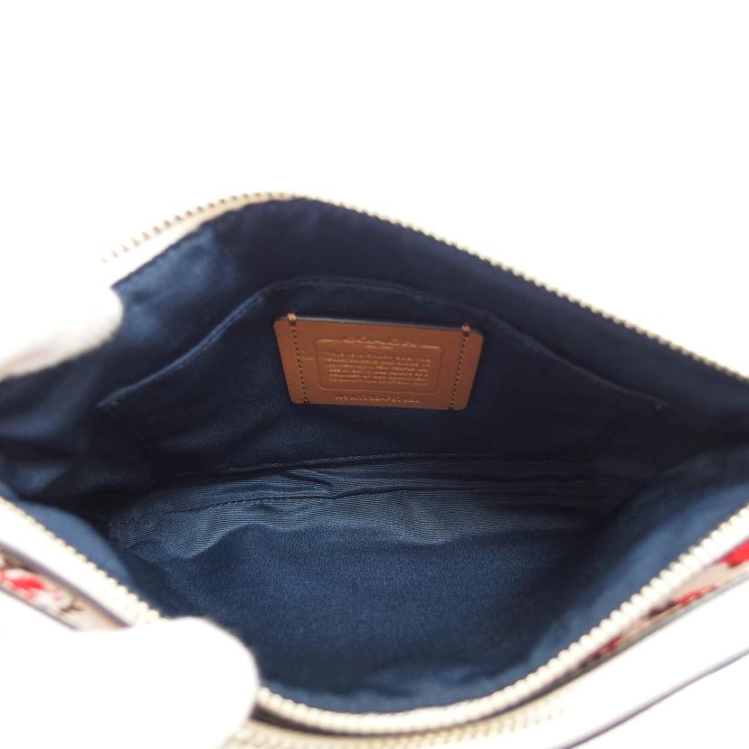 Coach Leather Pochette Floral Shoulder Bag - Image 6