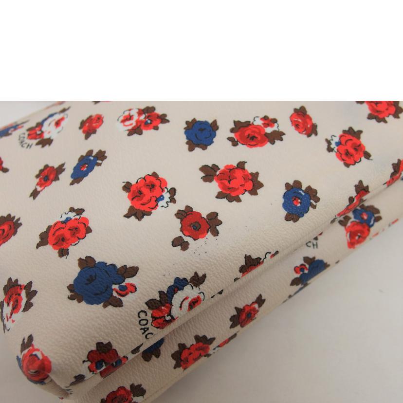 Coach Leather Pochette Floral Shoulder Bag - Image 9