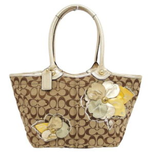 Coach Signature Floral Applique Tote Bag