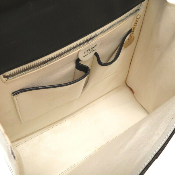 8k0080sao5 6 Celine Striped Bicolor Handbag Leather Black White