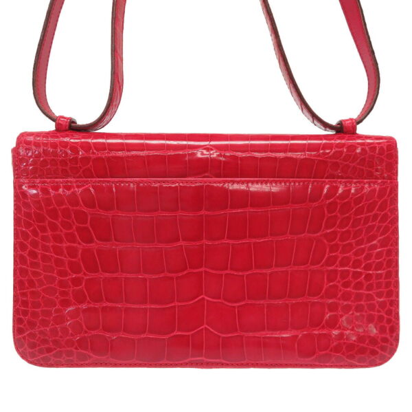 9b0130gabo5 4 Gucci Crocodile 2WAY Shoulder Clutch Bag Red