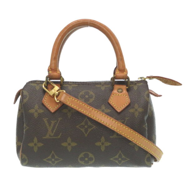 9j0131s5 1 Louis Vuitton Monogram Mini Speedy 2WAY Handbag with Strap