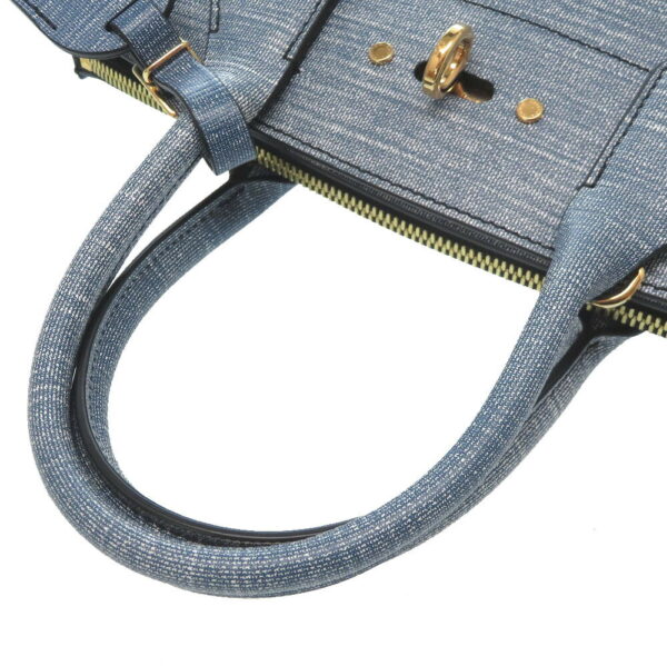 9l0183isa6 4 Louis Vuitton Steamer MM Leather Blue Handbag