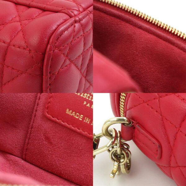 a0476 5 c Christian Dior Lambskin Leather Shoulder Bag Red