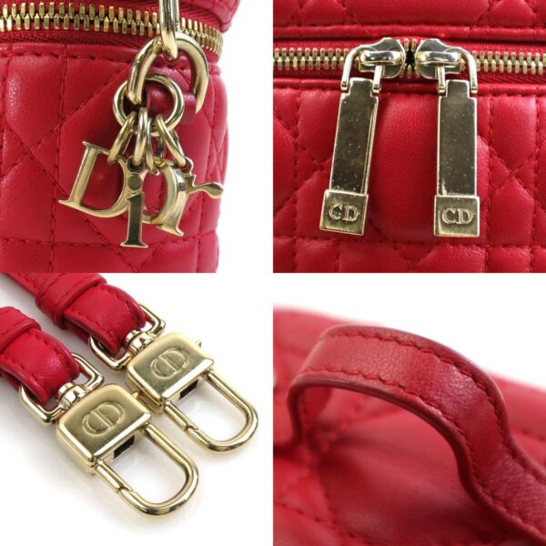 a0476 9 c Christian Dior Lambskin Leather Shoulder Bag Red