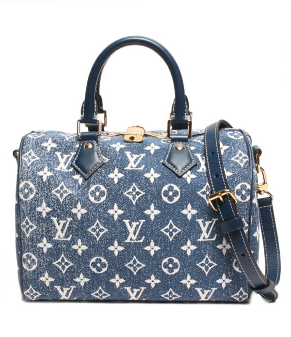 abo0064130 1 Louis Vuitton Speedy Bandouliere 25 Jacquard Denim Mini Bag