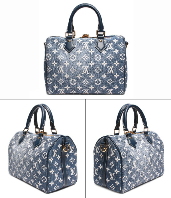 abo0064130 2 Louis Vuitton Speedy Bandouliere 25 Jacquard Denim Mini Bag