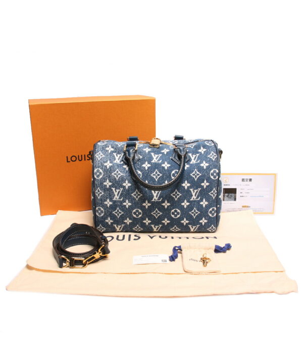 abo0064130 8 Louis Vuitton Speedy Bandouliere 25 Jacquard Denim Mini Bag