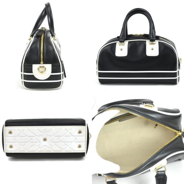 e58838a 1 c Christian Dior Vibe Small Bowling Leather Crossbody Bag Black White