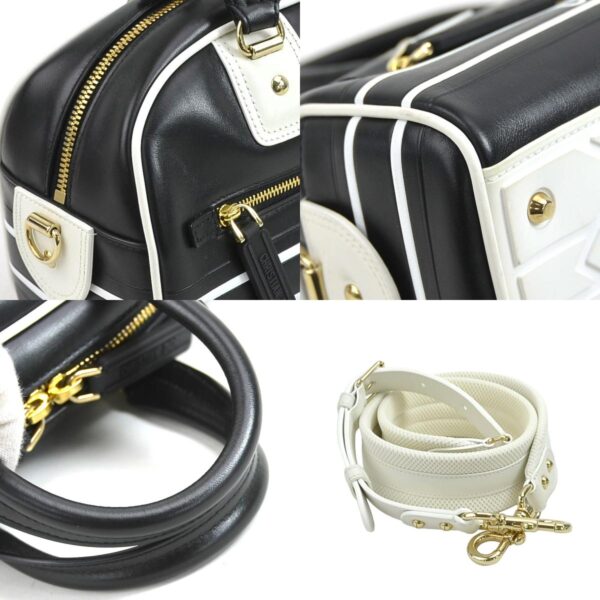 e58838a 5 c Christian Dior Vibe Small Bowling Leather Crossbody Bag Black White