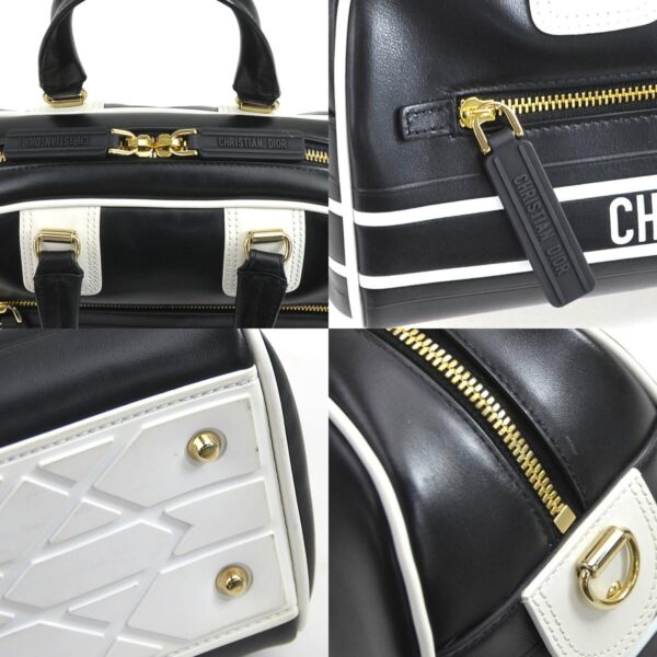 e58838a 9 c Christian Dior Vibe Small Bowling Leather Crossbody Bag Black White