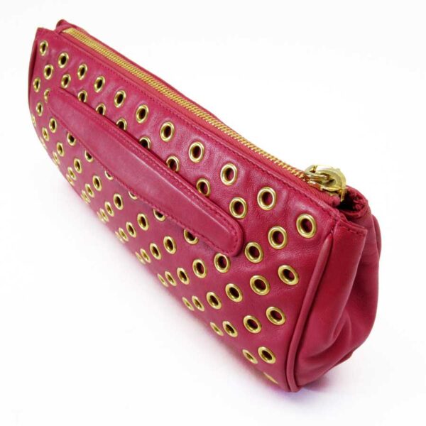 g2741a 2 Miu Miu Clutch Bag Red Leather Metal