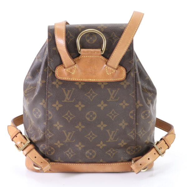 img 01633104 Louis Vuitton Montsouris Leather Backpack Monogram Brown