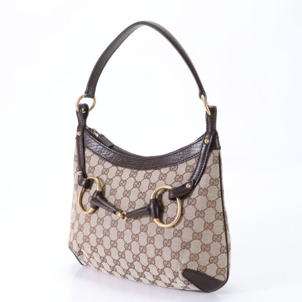 img 01633769 Gucci Horsebit GG Leather Shoulder Bag