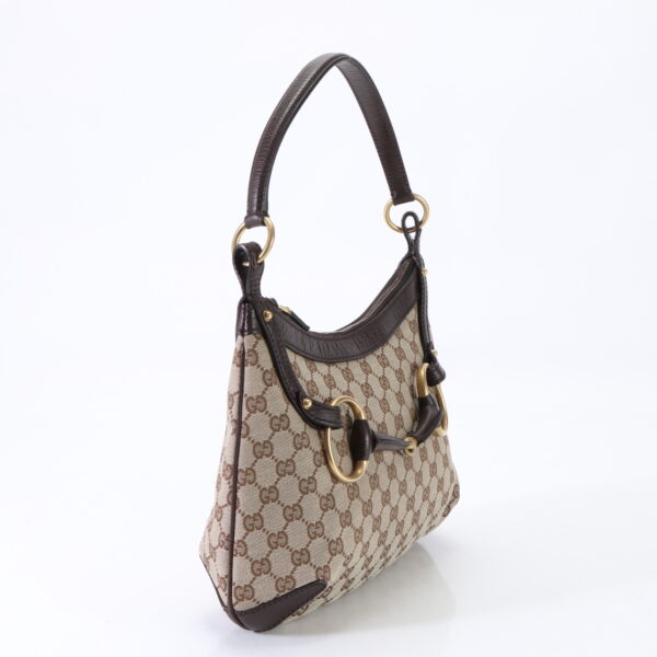 img 01633770 Gucci Horsebit GG Leather Shoulder Bag