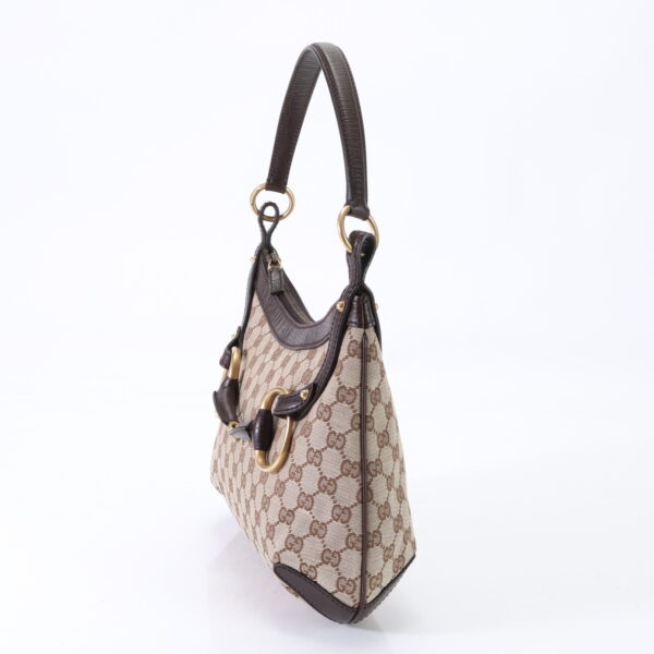 img 01633772 Gucci Horsebit GG Leather Shoulder Bag