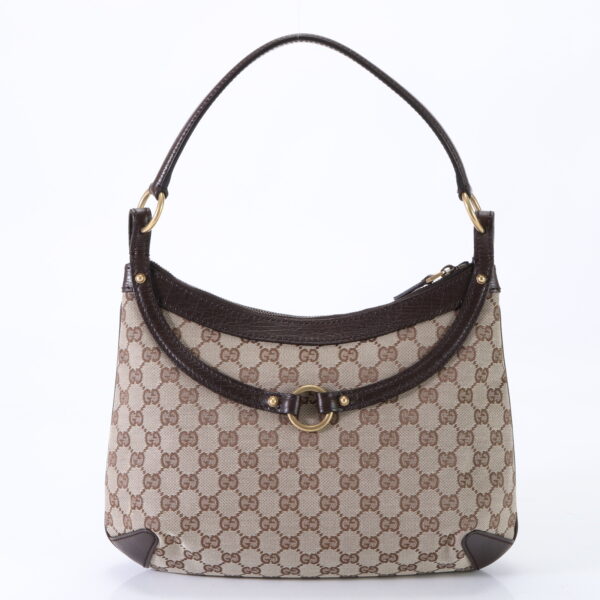 img 01633773 Gucci Horsebit GG Leather Shoulder Bag