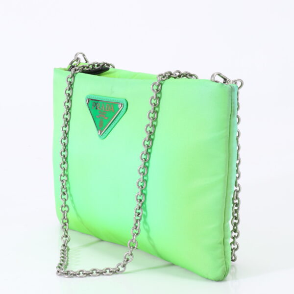 img 01641091 Prada Pocono Triangle Logo Chain Shoulder Bag