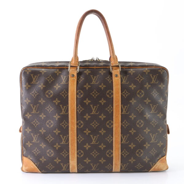 img 01643961 Louis Vuitton Porte Document Voyage Leather Business Bag Monogram