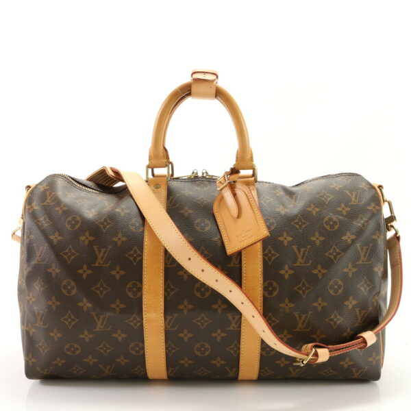 img 01674655 Louis Vuitton Keepall Bandouliere Leather 2WAY Bag Monogram