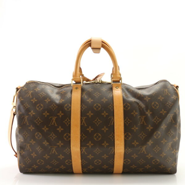 img 01674659 Louis Vuitton Keepall Bandouliere Leather 2WAY Bag Monogram