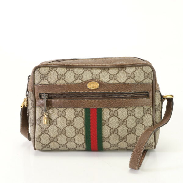 img 01701429 Gucci Sherry Line GG Supreme Leather Shoulder Bag